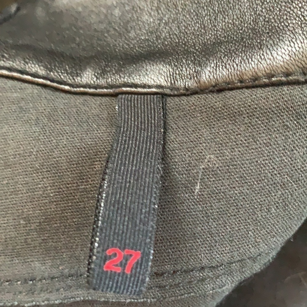 RtA Lambskin Leather Black Destroyed Knee Pants 27 - Picture 15 of 15